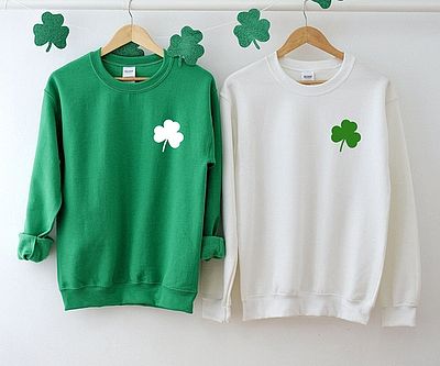 Bump And Beyond Designs St. Patrick's Day Shirt For Girls And Boys Glitter Shamrock I Pinch Back Sweatshirt Heather Grey 4t