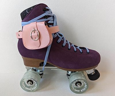 Personalized Pink Roller Skates Birthday Stickers – Thank You Tags, Party Bag Favors