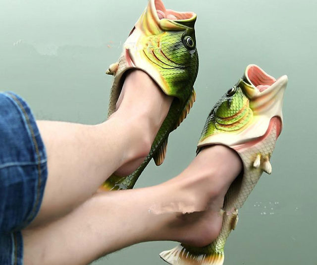 plastic fish slippers