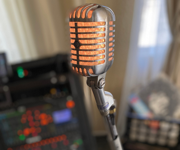 Vintage 1950s Shure Microphone Lamp