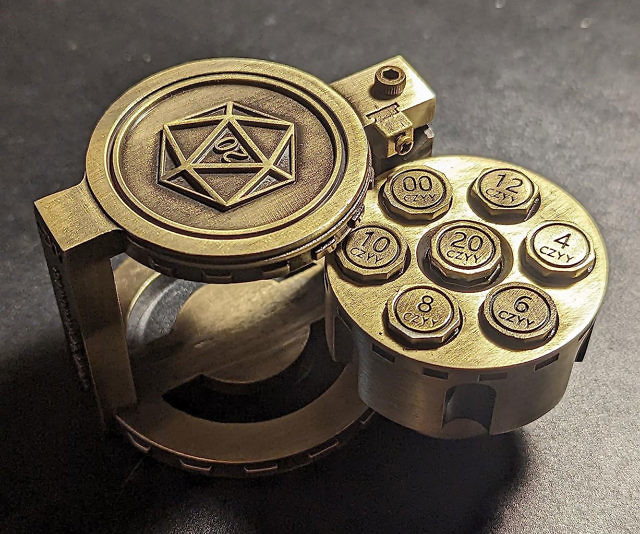 Metal Bullet Dice Set With Revolver Dice