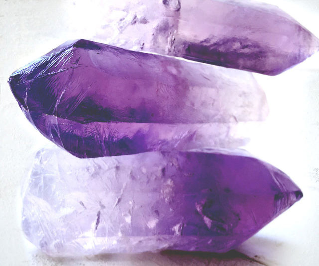 amethyst crystal soap