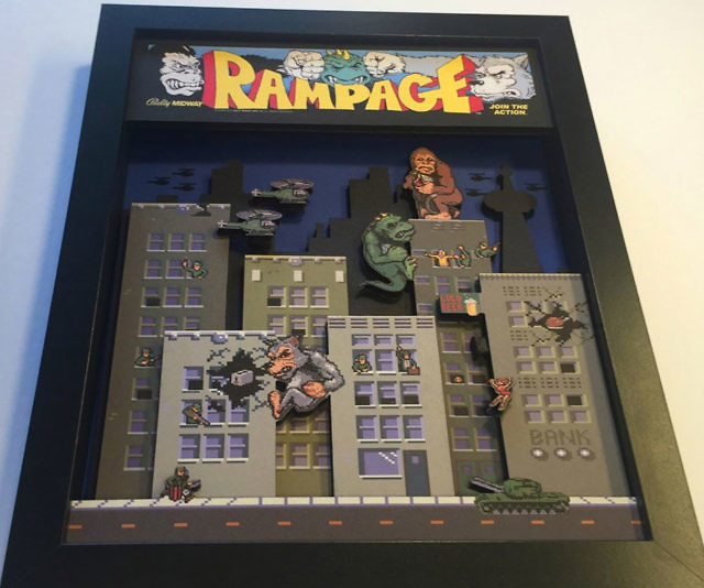 retro game shadow box