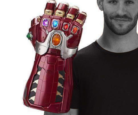Avengers Endgame Infinity Gauntlet Cosplay Glove – Iron Man Thanos Style, Latex, Adult Size 36cm