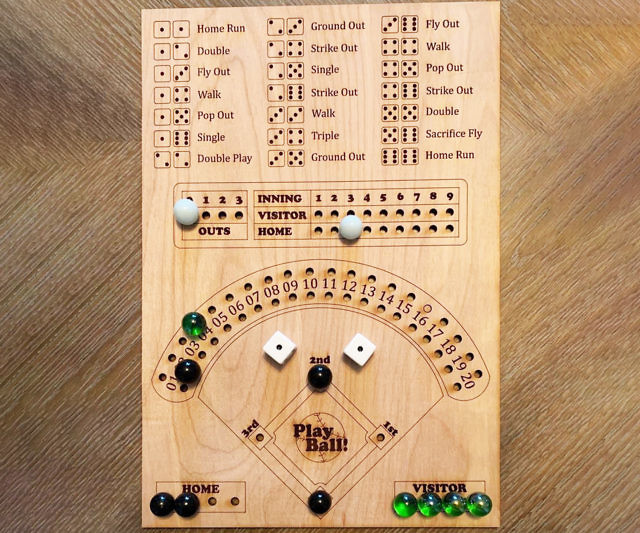 Baseball Dice Board Game