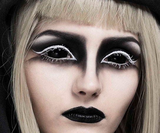 spooky black contacts