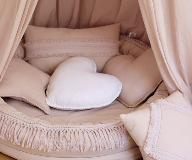 Boho Floor Pillow Reading Nook