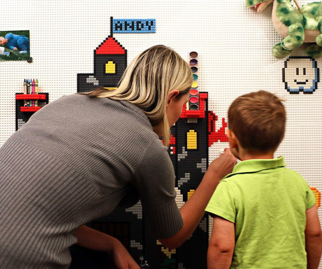 Peel & Stick LEGO Brick Wall