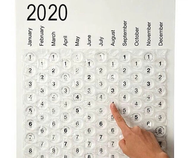 Bubble Wrap Calendar
