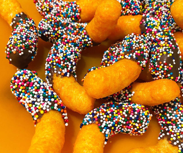 Chocolate Covered Cheese Puffs