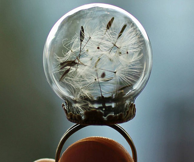 Dandelion Globe Ring