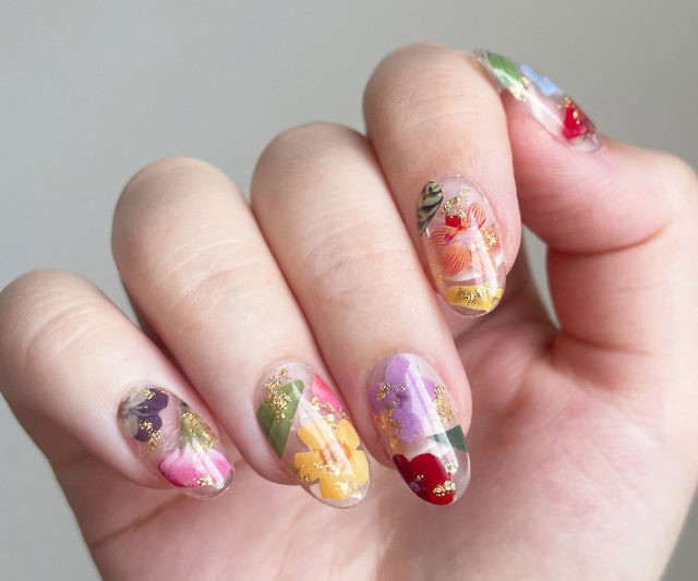 Dried Flowers PressOn Nails