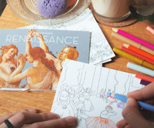 Famous Artwork Coloring Postcards