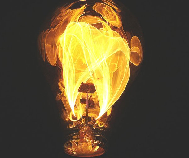 Fire Light Bulb