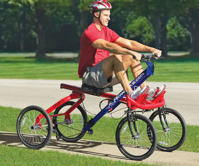 Four Wheeled Rowing Bicycle