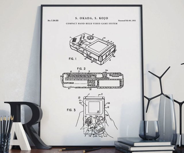 Game Boy Nintendo Patent Print