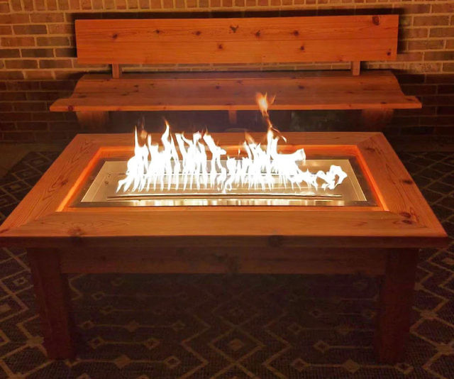 Gas Fire Coffee Table