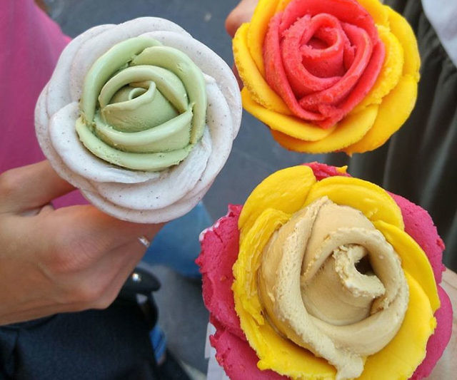 Flower Shaped Gelato Ice Cream