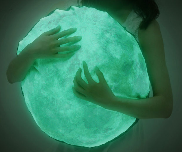 Glow In The Dark Moon Pillow