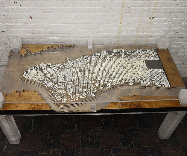 Glowing New York City Desk