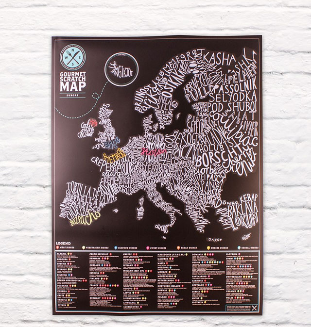 Gourmet Scratch Off Map