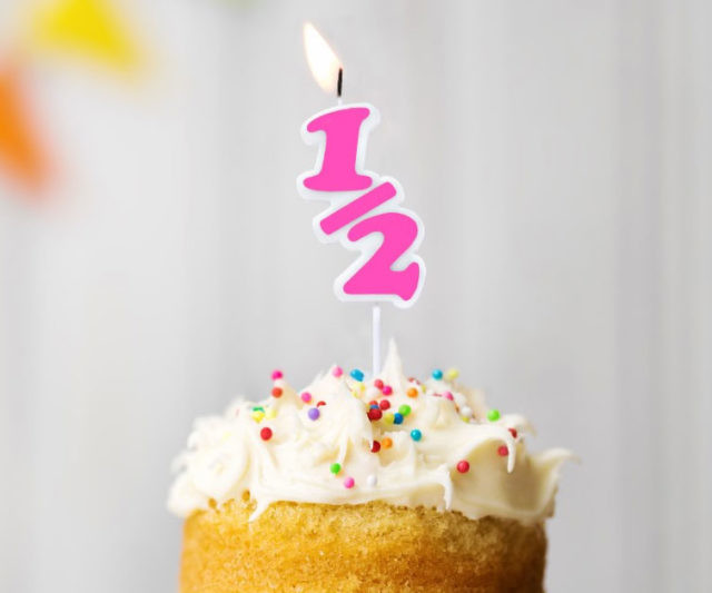 Half Birthday Candle