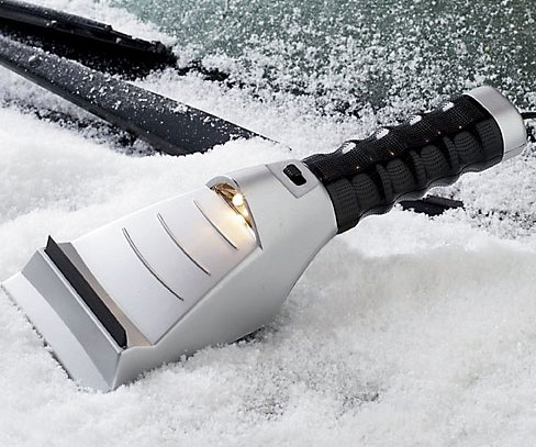 thumbnail image 2 of Electric Heated Car Snow Scraper & Ice Frost Scraper Mitt With Fleece Lining + Gloves 2 of 5