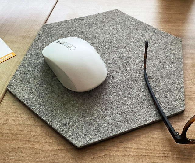 Hexagon Wool Felt Mouse Pad
