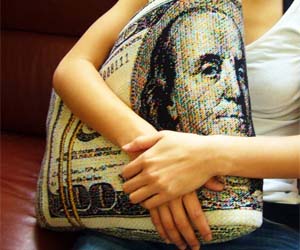 Hundred Dollars Stack Pillow