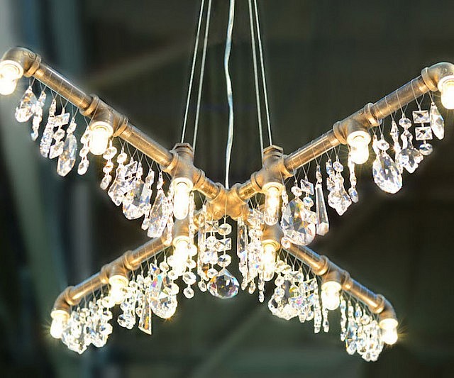 Industrial Piping Chandelier