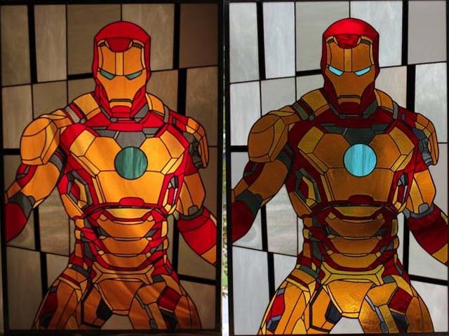 Iron Man Stained Glass