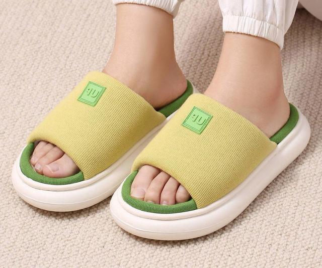 Japanese Waffle Linen Slippers