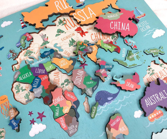 Build A World Map Continents And Oceans Jigsaw Puzzle Puzzle Template 