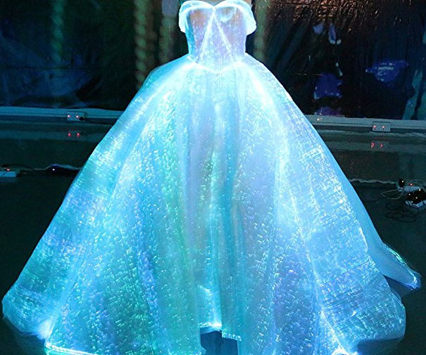 Zac posen fiber optic dress sale