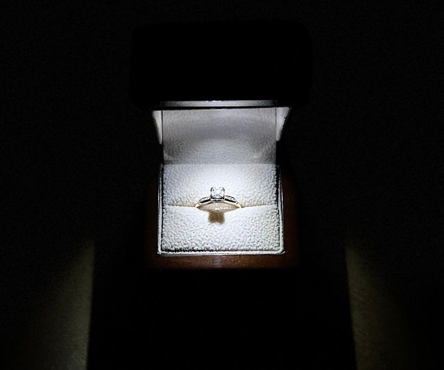 LED Light Engagement Ring Box