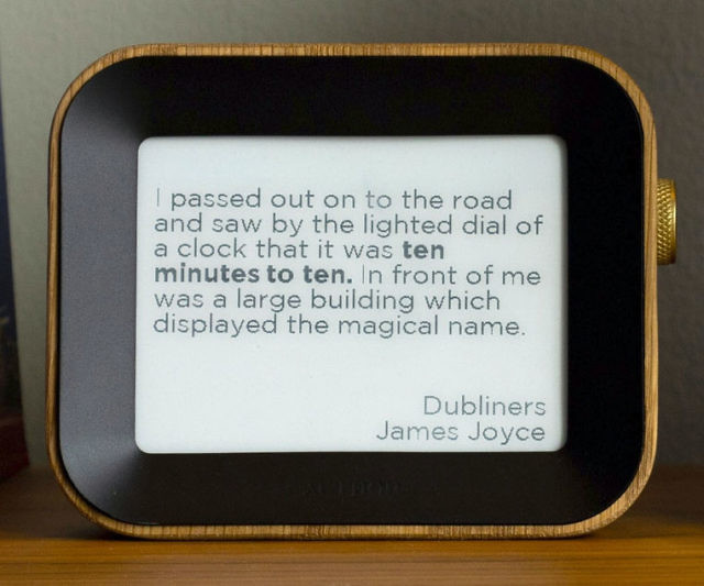 Literary Quotes Clock