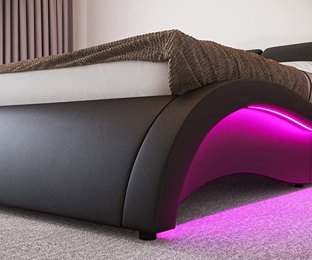 Lyon Wavelike LED Bed Frame