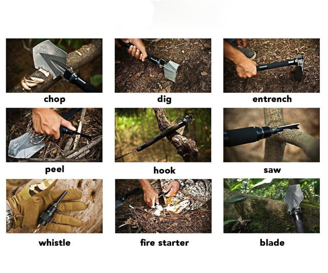 Military Folding Shovel MultiTool Kit