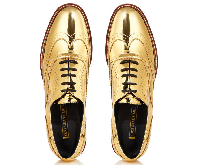 metallic gold shoes