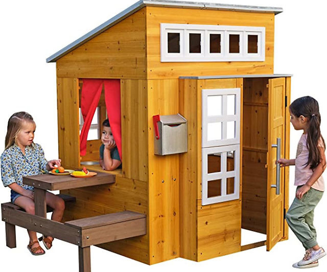 Modern Outdoor Wooden Playhouse
