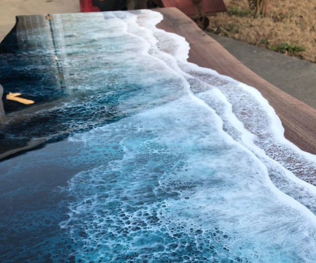 Ocean Waves Coffee Table