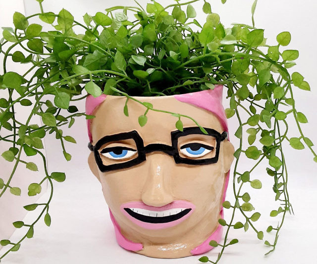 Personalized Face Plant Pots