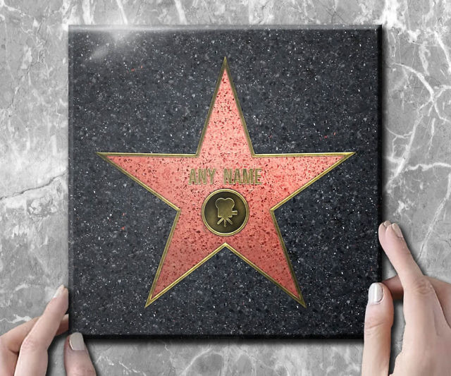 Personalized Hollywood Walk Of Fame Tile
