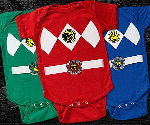power ranger baby onesie