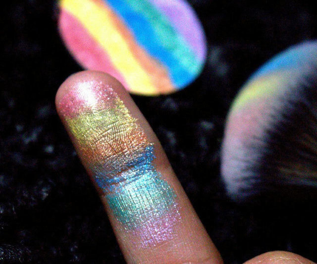 Rainbow Highlighter Makeup