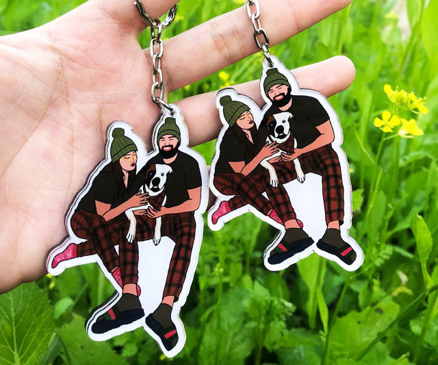 Personalized Portraits Keychains