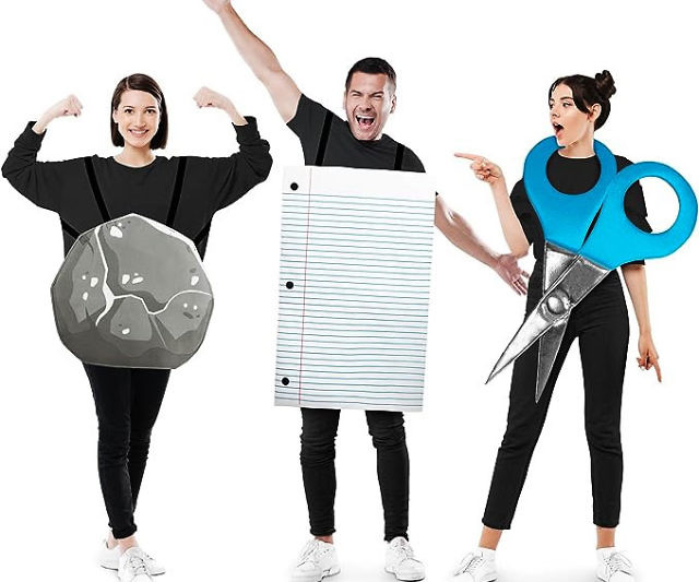 Rock Paper Scissors Group Costume