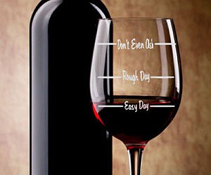 Easy Day Rough Day Wine Glass