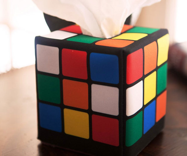 Rubik’s Cube Tissue Caddy