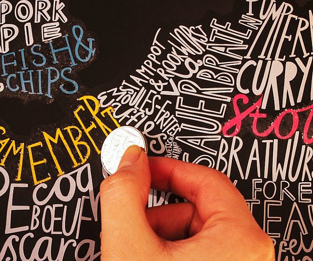 Gourmet Scratch Off Map